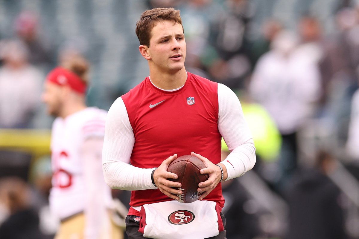 brgridiron's tweet photo. More injuries for the 49ers... 

• Christian McCaffrey is seeing a specialist in Germany regarding his Achilles Tendinitis
• Brock Purdy is day-to-day with back soreness and will undergo an MRI
• Javon Hargrave will miss the rest of the season (triceps) https://t.co/4xbeRrv7wf