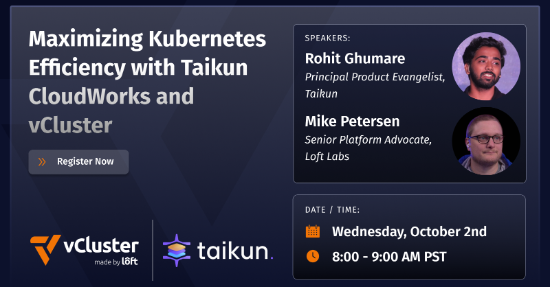 vclusterlabs's tweet photo. 🚀 Join us for our upcoming webinar!

Learn how virtual clusters and @taikun_cloud can help you automate, monitor, and manage Kubernetes costs more efficiently. Simplify cluster management and boost scalability.

👉 Register now for a more flexible, cost-effective K8s future: