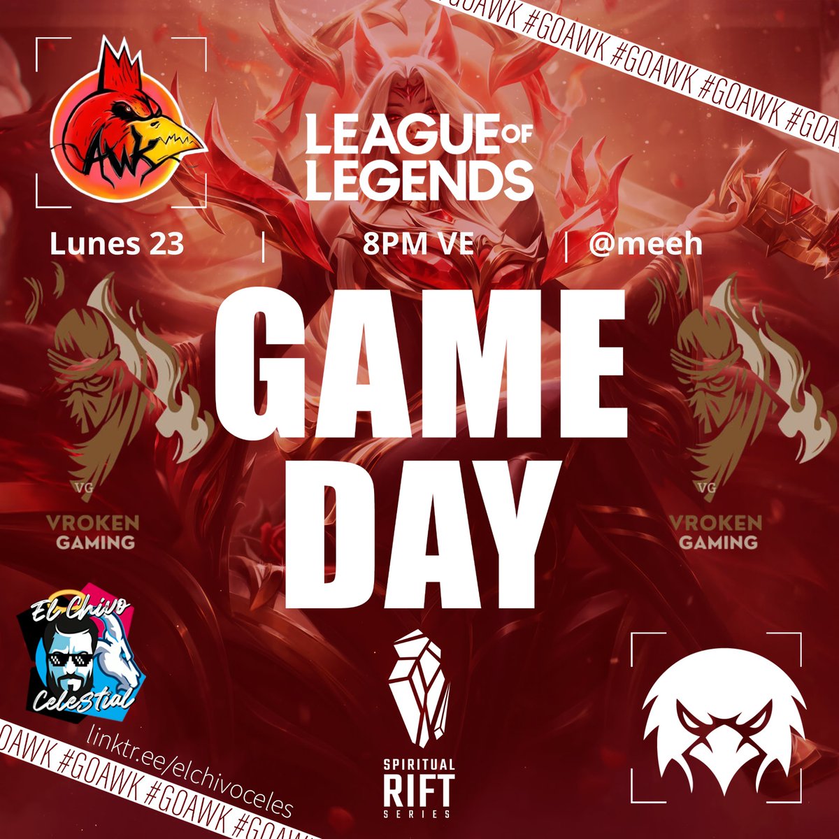 Arawakesports's tweet photo. Jornada 13 de la Spiritual Rifts Series de @LGAplay Pollitos con $ vs Cardenales Ninja!! @VrokenGaming #GOAWK @ascendentesport https://t.co/kPbaBttVIz