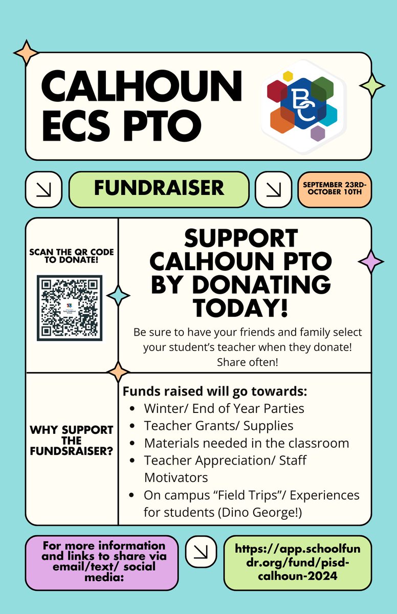 Our fundraiser is officially LIVE! We are so excited to continue to support our students and staff with your donations!!