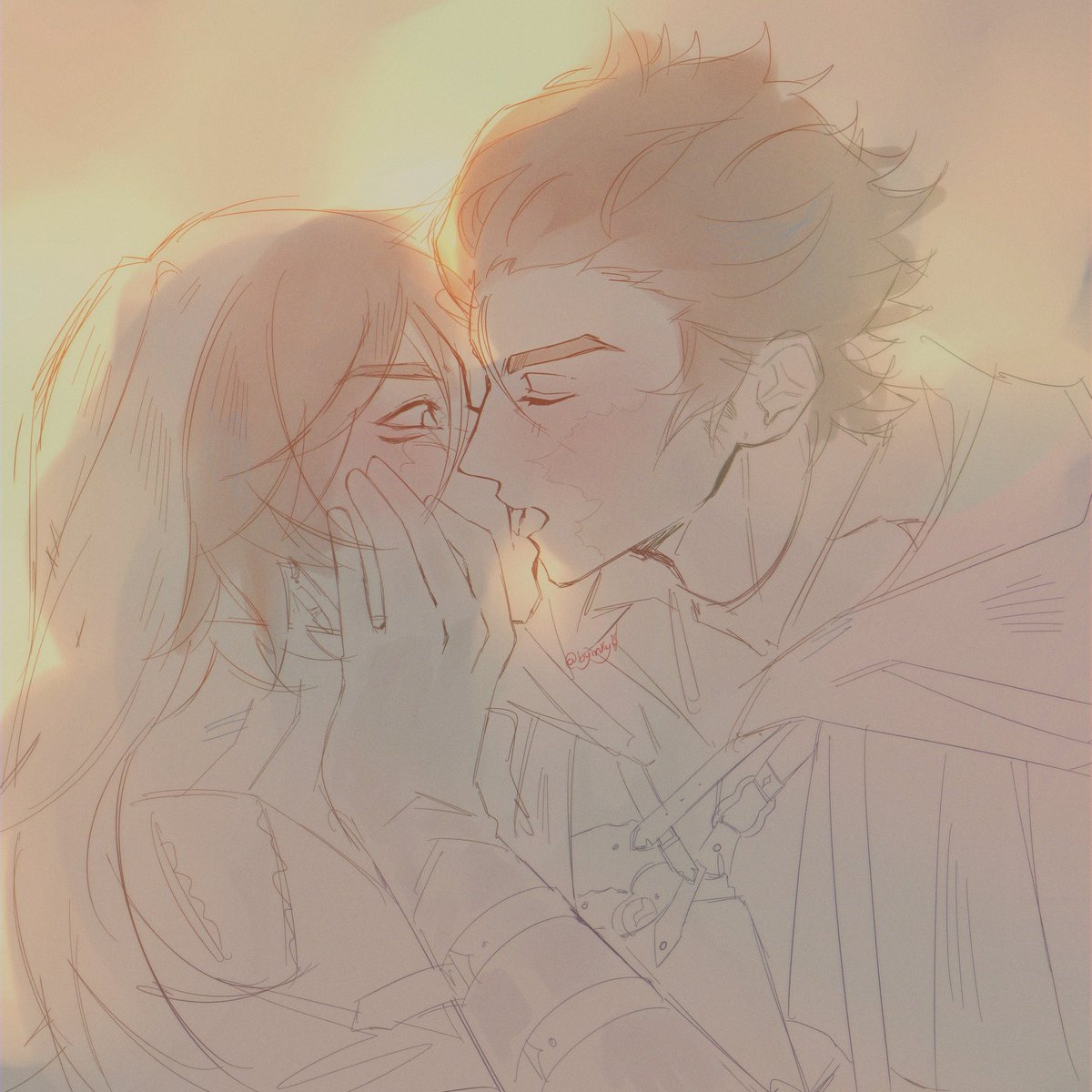 byinky's tweet photo. funny how the first drawing of ppl making out isn’t my main couple,,sorry guys my hand itched I wanted childhood friends space cowboys in love ok
☆ #hsroc #hsr #oc #boothill #thehunter #hunthill https://t.co/5SgxZow1uR