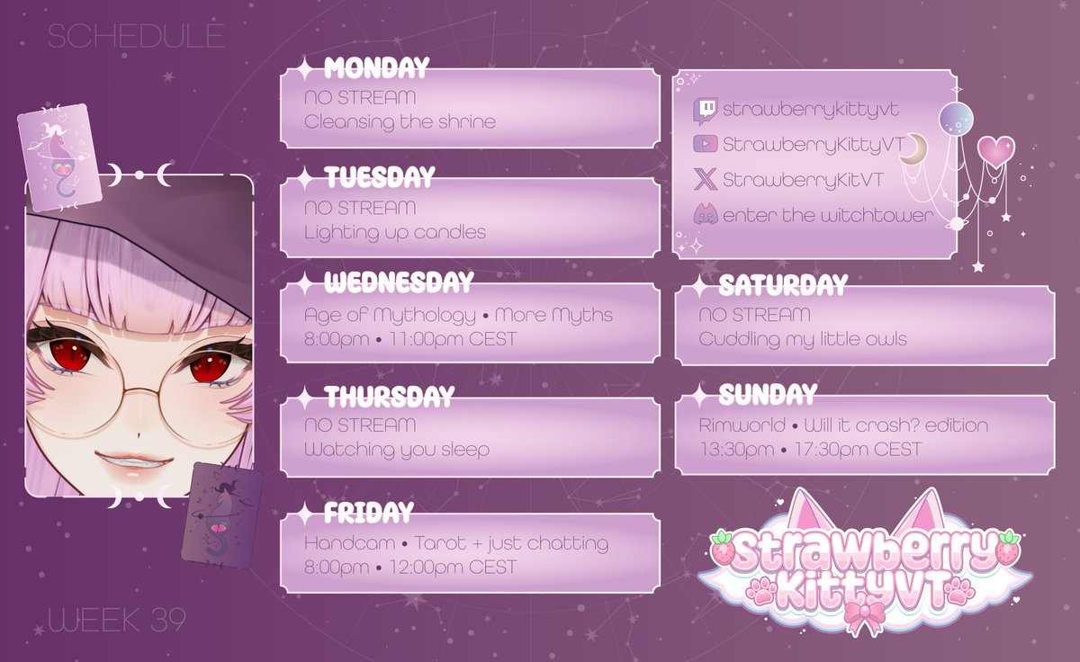 Hello my little stars, 
We got another schedule (23th of Sept. till 29th of Sept.)
We are going to get another  stream coming up with the pretty cards! 
 Other than that we continue the chaos that is Age of Mythology~ See you  then 

Remember~

Mommy loves you very much~