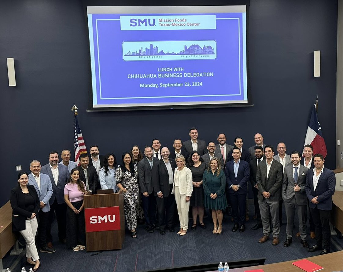 Today we presented our research and hosted a business delegation from Chihuahua and introduced them to members of the North Dallas Chamber of Commerce. Fostering relationships between Texas and Mexico and #buildingbridges #txmxbusiness