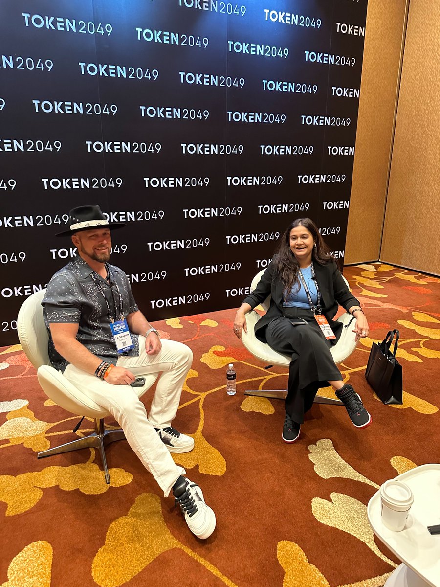 Raiinmakerapp's tweet photo. Thank you everyone 🫶 

It's been a hectic and incredibly fun couple weeks for the Raiinmaker team, we've had the pleasure to attend all 3 @kbwofficial, @token2049, & @SolanaConf.

The energy was eclectic, and both old & new connections made were invaluable. Let's just say the future for AI & Raiinmaker is looking very bright 😉 

Watch these snippets of our CEO & Founder @commodorgonzo ⬇️