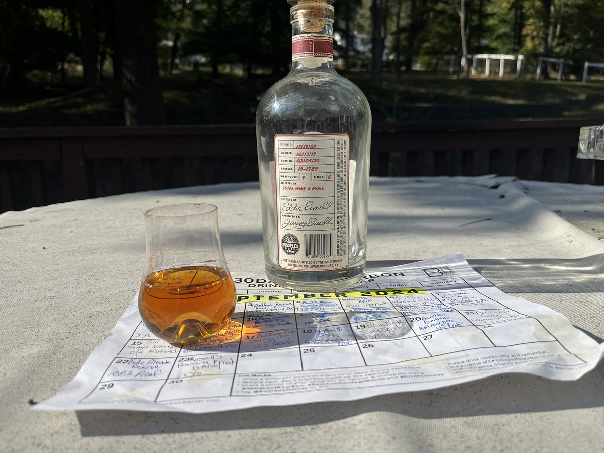 jzilg's tweet photo. Another empty during #BourbonHeritageMonth & #30DaysOfBourbon with @WildTurkey #WarehouseF #RusselsReserve #PrivateBarrel thanks to #JimmyRussel & #EddieRussel @FirebirdBo @BourbonBanter #DrinkCurious #DriveSafely https://t.co/y8qDwV92rT