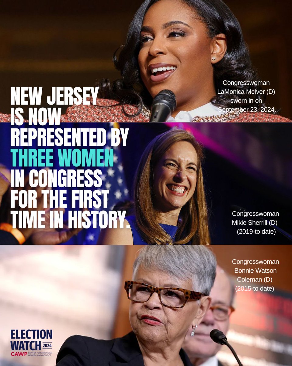 LaMonica McIver was sworn into the U.S. House of Representatives this evening. New Jersey is now represented by three women in Congress for the first time in history.