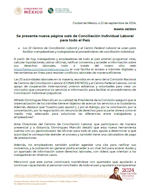 Centrofcrl's tweet photo. 🟢¡Nuevo sitio web para resolver conflictos laborales!

Desde hoy, trabajadores y empleadores de todo el país pueden agendar citas, calcular liquidaciones, ubicar oficinas, ratificar convenios y obtener información sobre derechos laborales en:

🔗https://t.co/St67CdigS2 https://t.co/z7eDTsjqiD