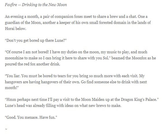 Drinking to the New Moon 🌑 🍶