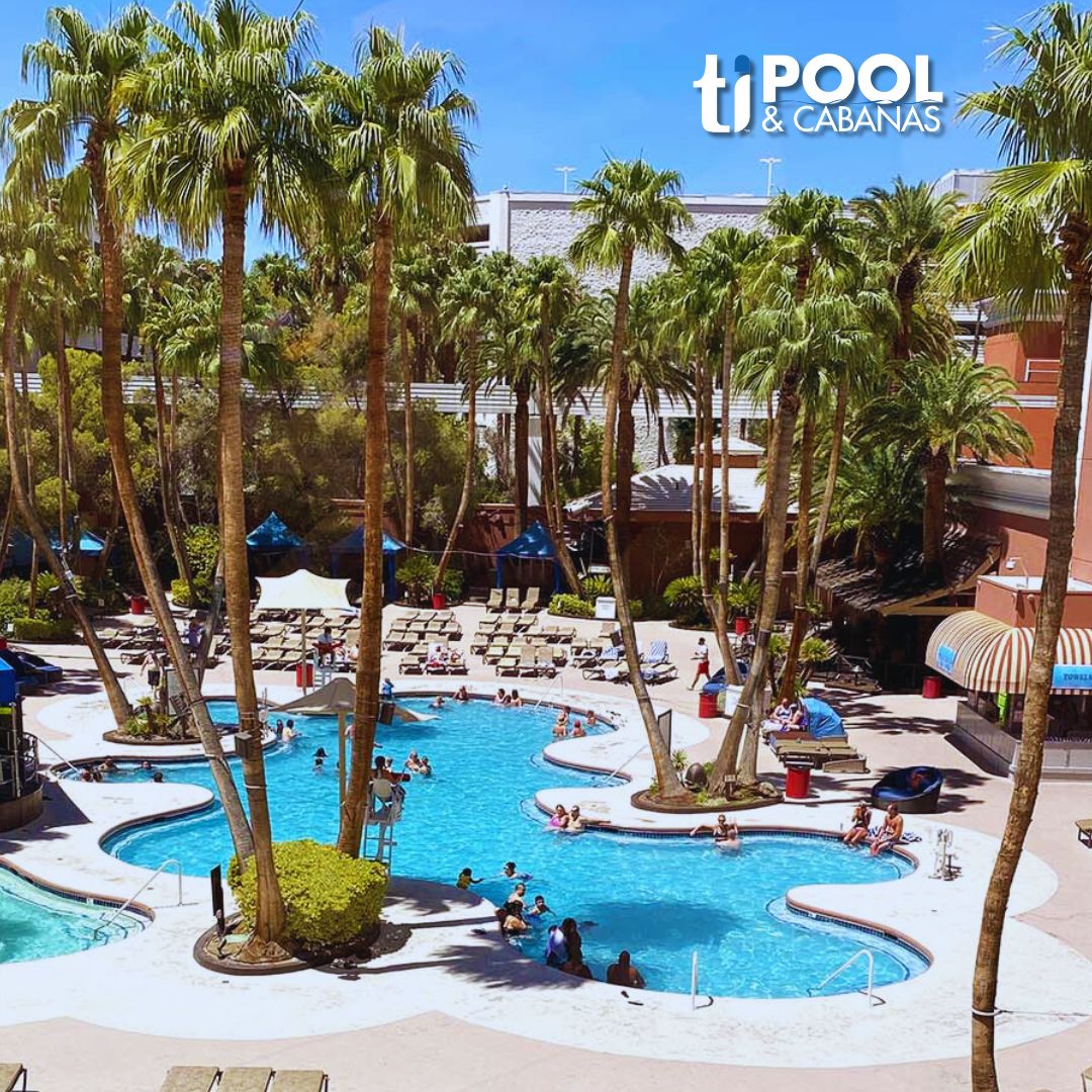 TIvegas's tweet photo. The sun��s still shining and the pool is waiting! 🌴☀️ Grab a lounge chair at Treasure Island and enjoy pool season even after summer. #poolside #vegaspool #hotelpool #vegasstrip #treasureislandlasvegas https://t.co/W5QiAxxIsD