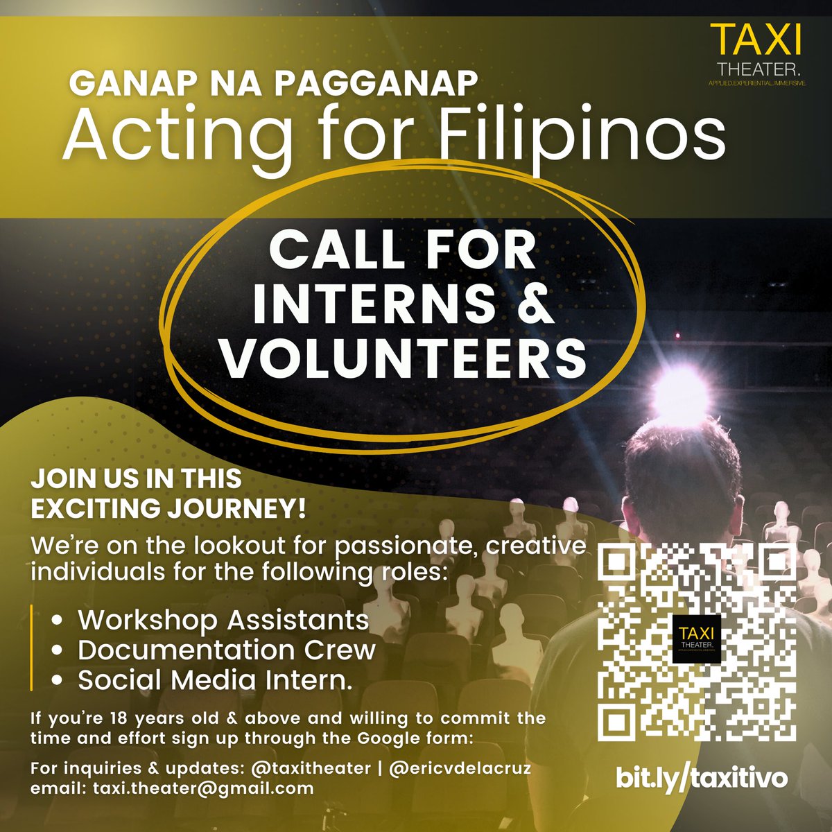 theplutonium's tweet photo. 🚀 CALL FOR VOLUNTEERS &amp; INTERNS 🚀

We’re looking for passionate individuals to support our upcoming acting workshops.

Roles Available:
✨ Workshop Assistants
✨ Documentation Crew
✨ Social Media Interns

📥 Sign Up Now!
👉 https://t.co/AHo8NNeAGY https://t.co/7FSC0PwBOw