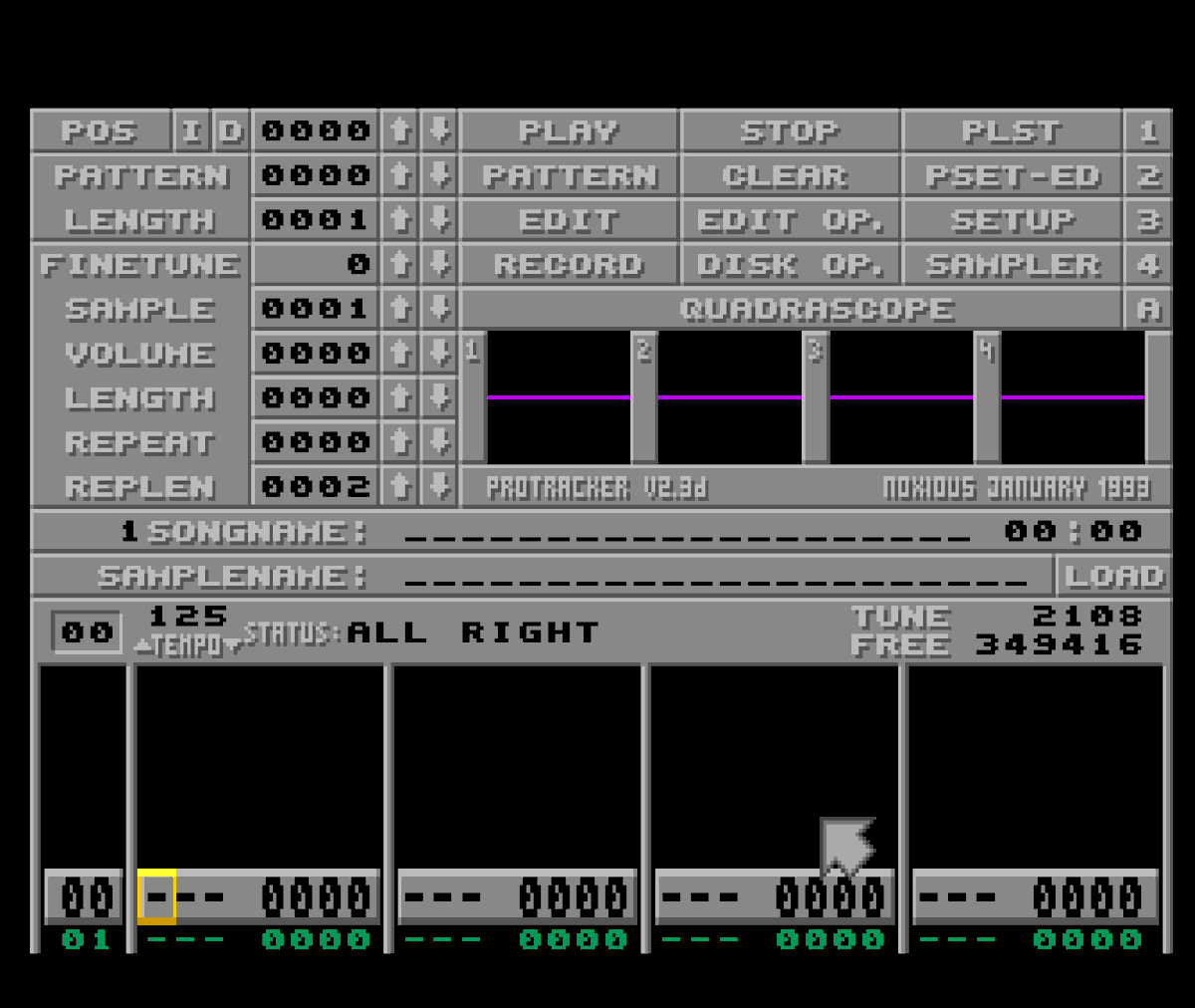 tschak's tweet image. #CommodoreAmiga hackers, has anyone patched a version of #ProTracker 2.x to display correctly on NTSC systems?