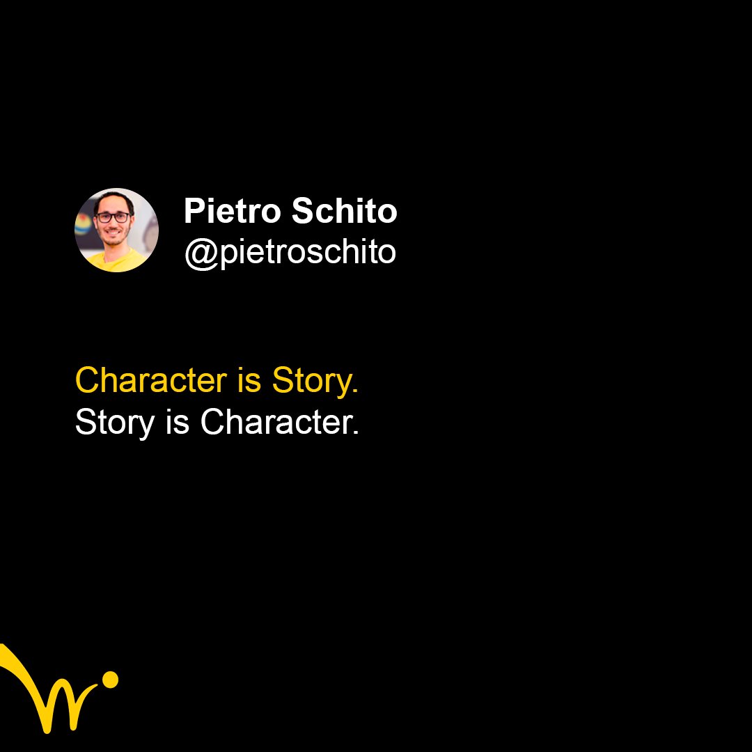 pietroschito's tweet image. Character is Story. Story is Character.  #WriteForAnimation #Screenwriting #ScreenwritingTips