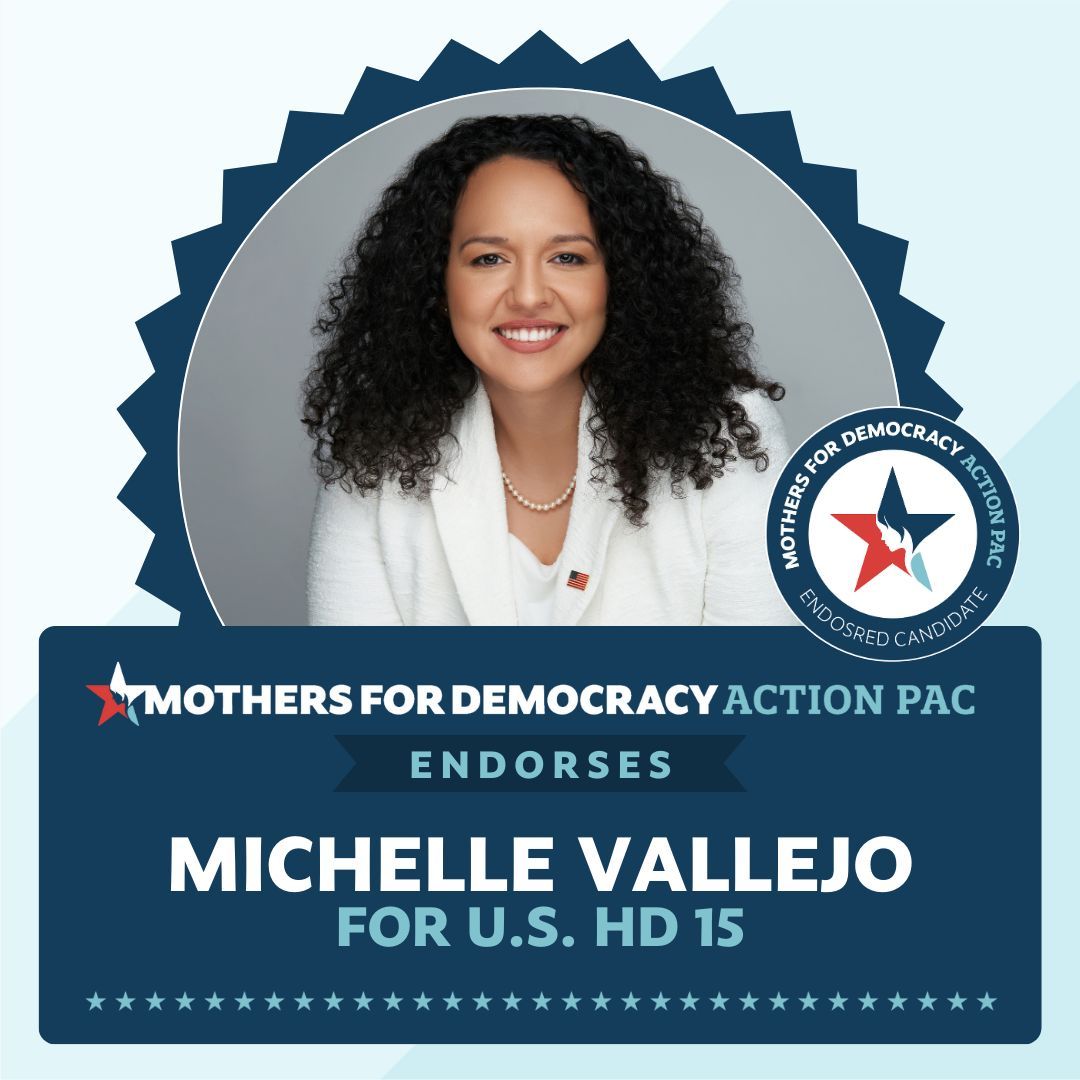 We are endorsing Michelle Vallejo (@michellevfortx) for U.S. House of Representatives, TX 15! Let's build a new blue wall 💪 💙