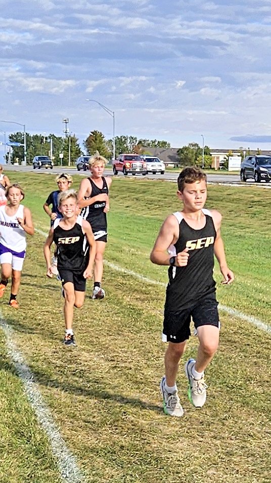 CoachWittler's tweet photo. JH Boys XC results from Ankeny.  A Team finishes 6th and E. Stone takes 1st place overall!🥇 https://t.co/z2l0hfUFaA