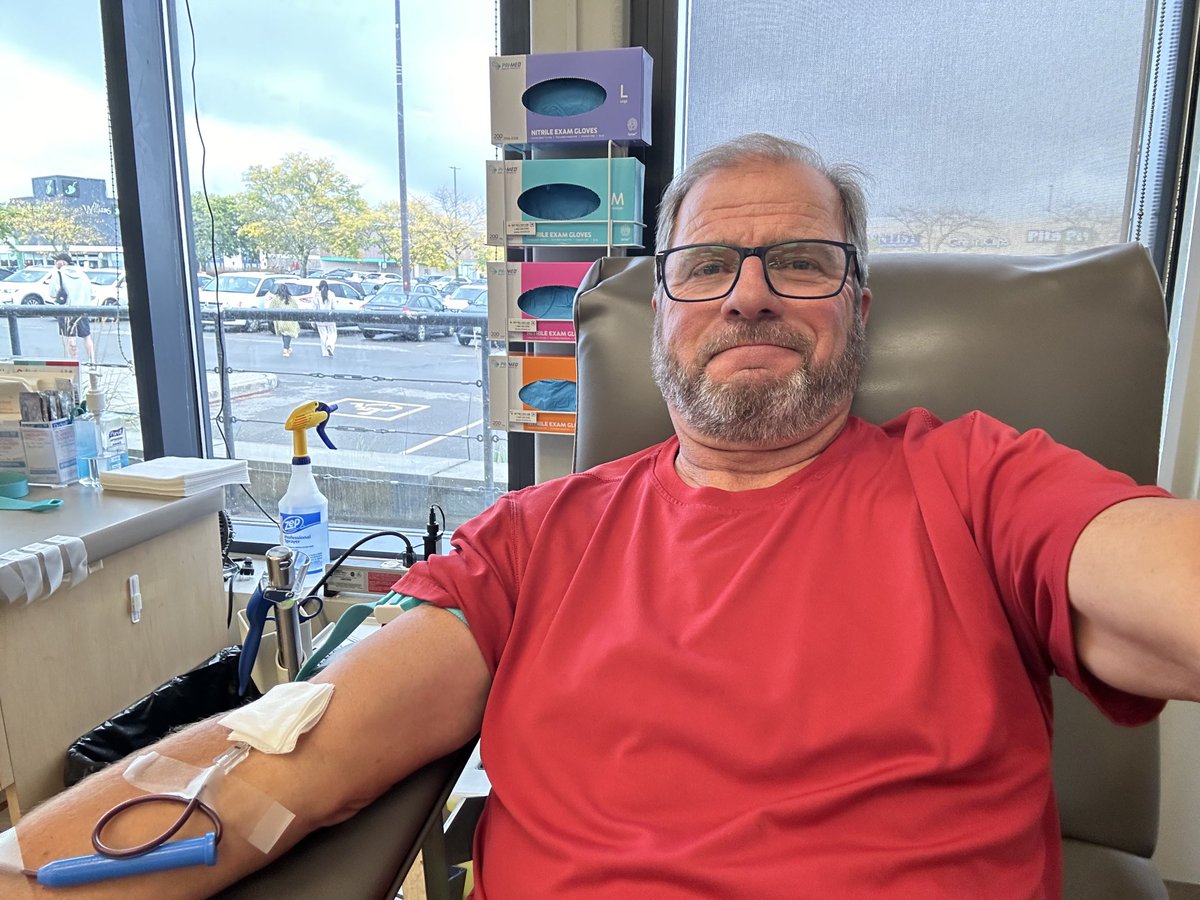 Jeff McGuire, O.O.M. (@chiefmcguire) on Twitter photo I know what youâre thinking, âLook at the pipes on Jeff!â Well park that thought for a minute and think about giving blood. Itâs easy and you could save a life. Donation #58 is in the bag. âŠ<a href="/CanadasLifeline/">Canadian Blood Services</a>â© You can donate about 6 times a year. #DoItNow I know what youâre thinking, âLook at the pipes on Jeff!â Well park that thought for a minute and think about giving blood. Itâs easy and you could save a life. Donation #58 is in the bag. âŠ<a href="/CanadasLifeline/">Canadian Blood Services</a>â© You can donate about 6 times a year. #DoItNow