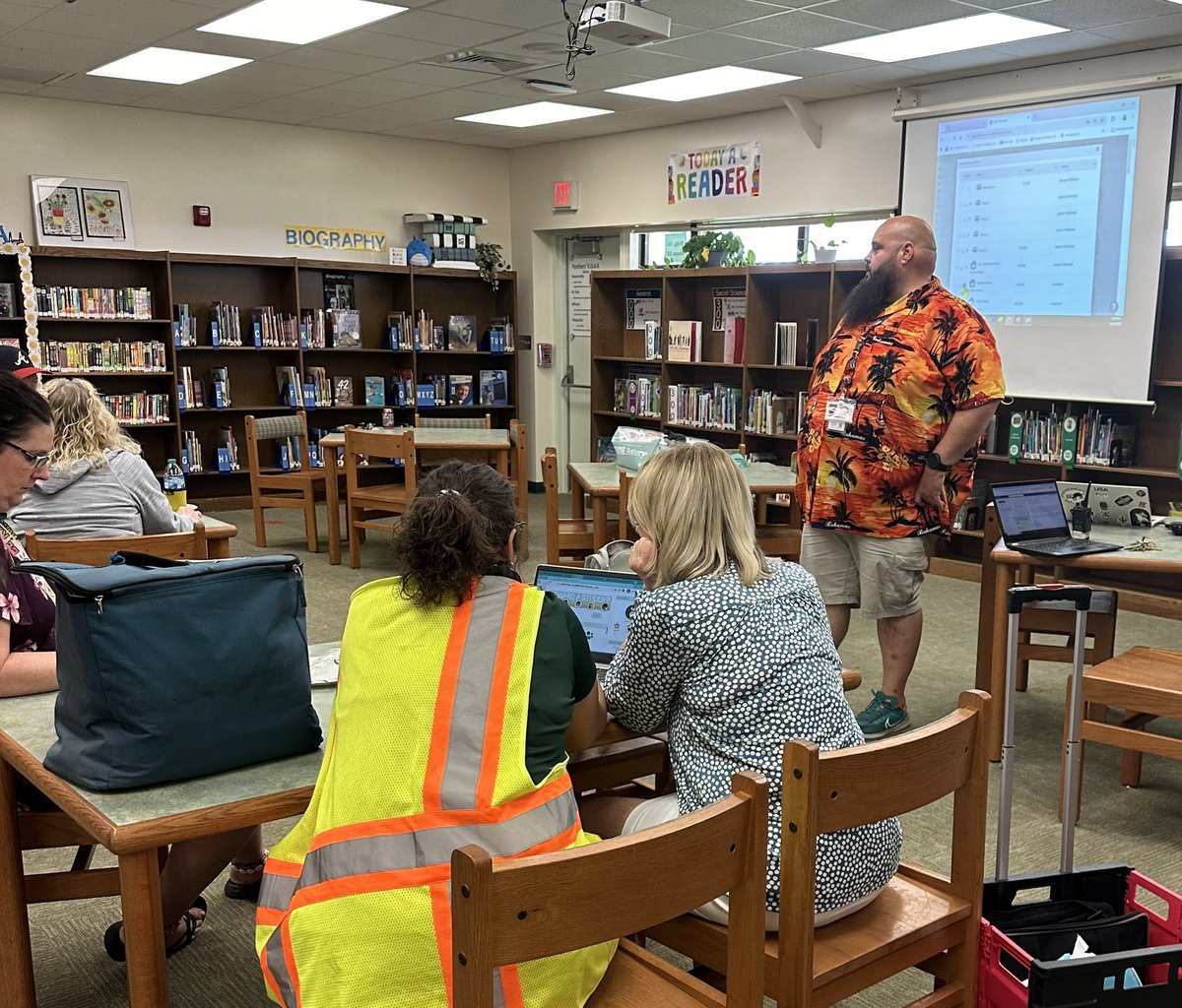 Sugar Mill faculty having PBIS Rewards training and Parent Involvement training while eating pizza and popsicles.  Thank you Mr. Westhead for presenting and assisting the staff with PBIS Rewards.  <a href="/sugarmillpride/">Sugar Mill</a> <a href="/mandyellzey/">Mandy Ellzey, PhD</a> <a href="/volusiaschools/">Volusia County Schools</a> <a href="/JoelWestheadVCS/">Joel Westhead</a> <a href="/PBISRewards/">PBIS Rewards</a>