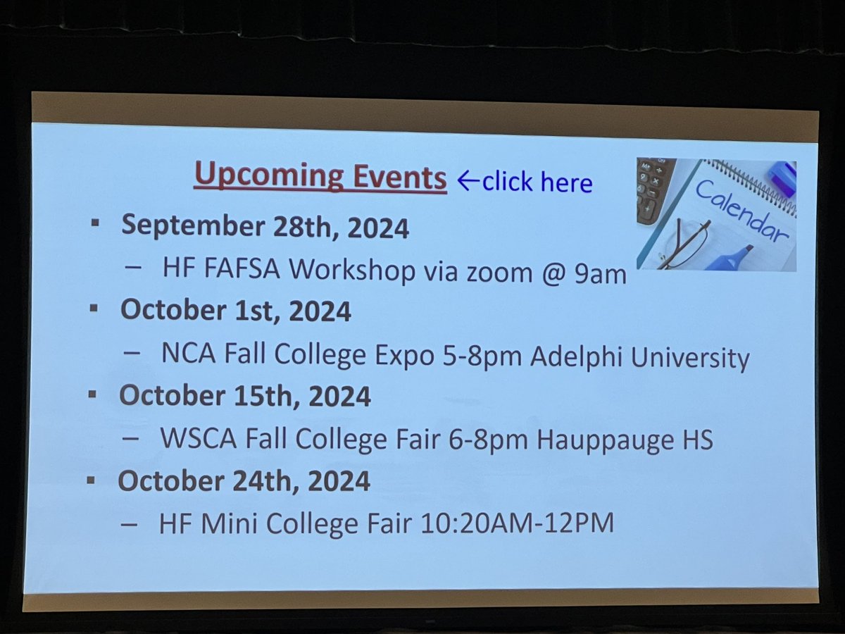 Thank you to everyone who came out to our senior guidance night. Our counselors are always available to help guide you through the college application process.