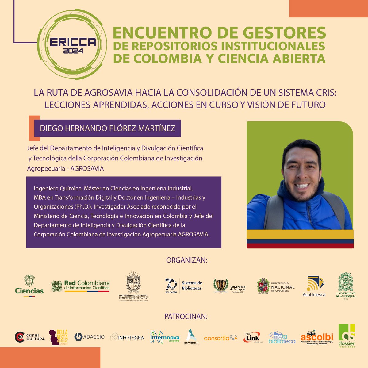 Ascolbi's tweet photo. II Encuentro de Gestores de Repositorios Institucionales de Colombia y Ciencia Abierta #ERICCA2024. Hablaremos sobre casos exitosos en sistemas CRIS.
Inscripciones: https://t.co/aINu7mhNFz
📅Miércoles, 25 de septiembre.
🕑2:00 p.m.
📌Universidad de Cartagena https://t.co/TKKbbbmwp6