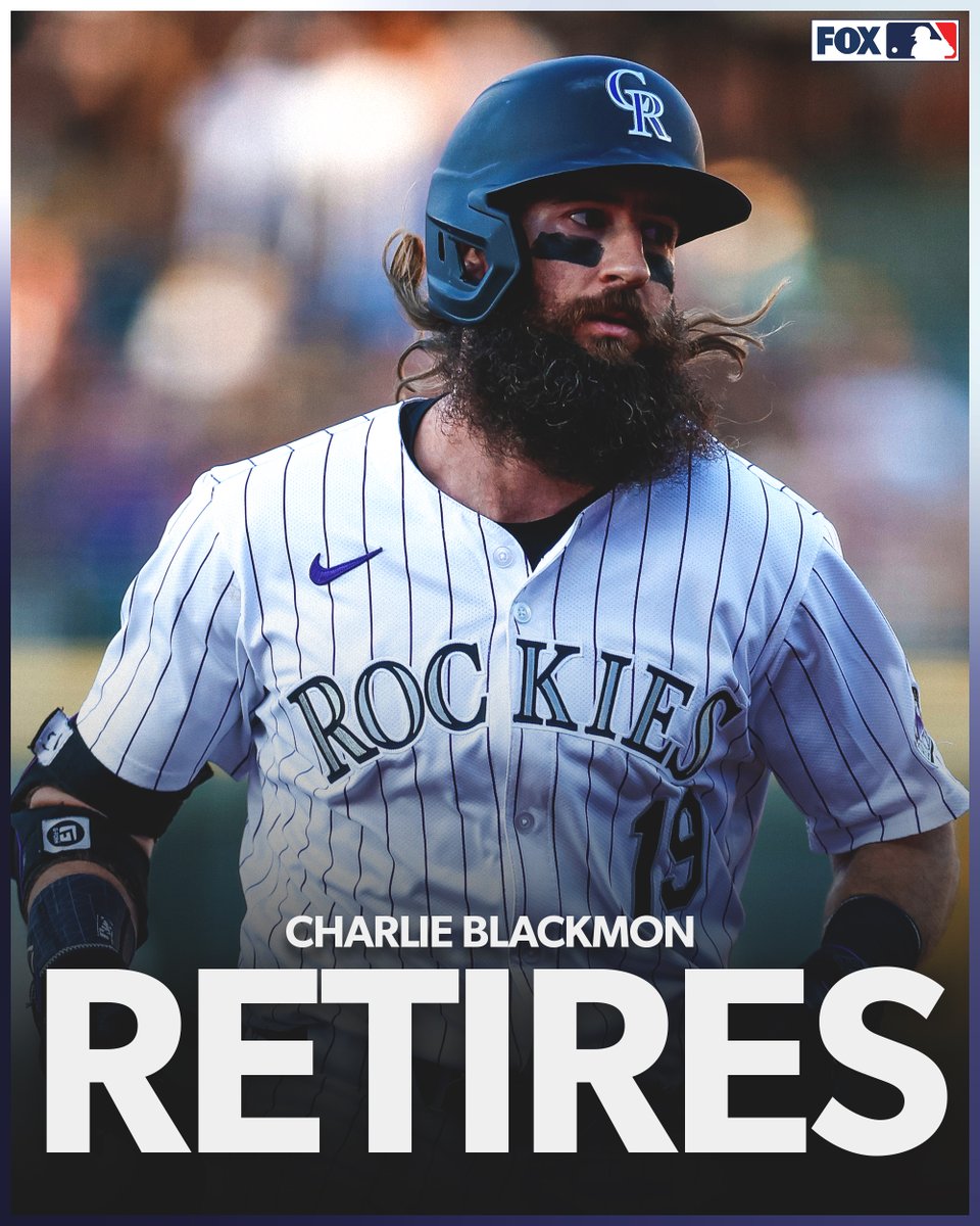 MLBONFOX's tweet photo. Charlie Blackmon announces his retirement from Major League Baseball. https://t.co/NiBaSMPDeV