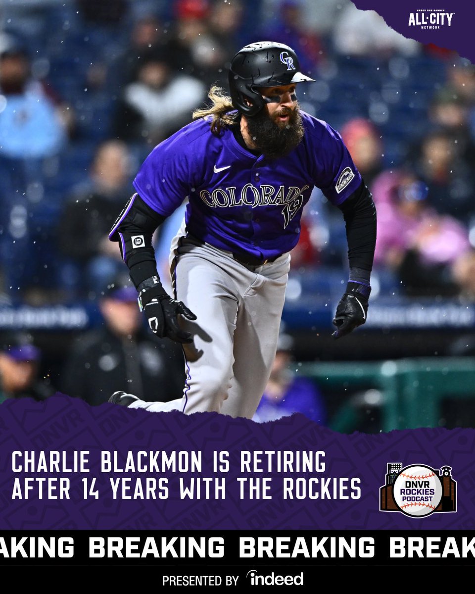 What a player. What a career. 

Charlie Blackmon is retiring after 14-years with the Rockies💜