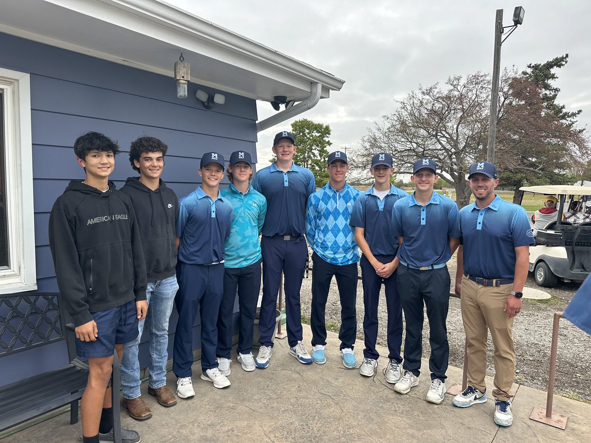 LocosGolf's tweet photo. Boys Golf Senior Night at Suburban.

MHS 168 Bryan 172 
Fairview 193 Stryker 200
Record 21-4 
O Sommer 39 CoMedalist 
K Smeltzer 43
J Saneholtz 44
M Smeltzer 42
C Fidler 44
G Saneholtz 47 https://t.co/kSYjmPUVcL