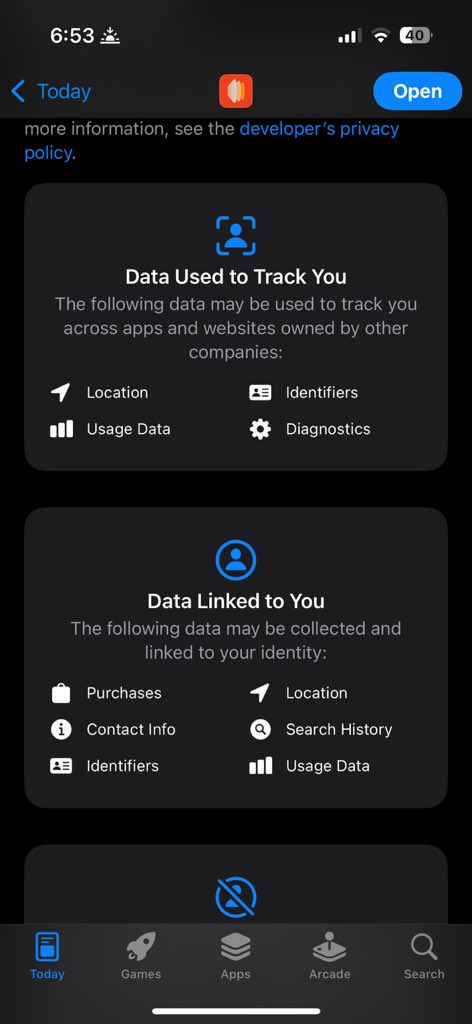 DigitalTrey's tweet image. React native app, $50 a year for the full quality image, watch two ads to get the sd version, and an absolutely terrible privacy report.
Sorry Marques, but this is not it.
