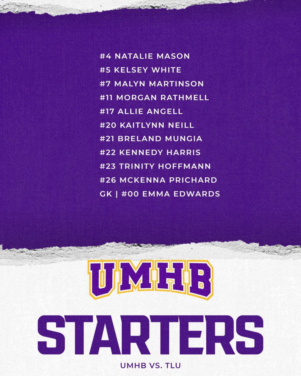 S T A R T E R S vs. TLU

#gocru