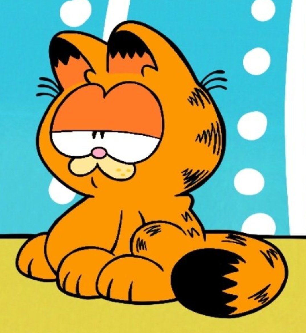 I love giving garfield darker colored eye lids