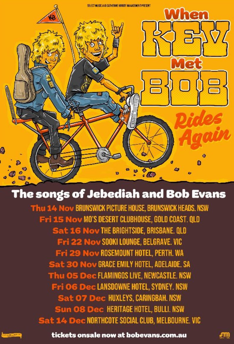 It’s happening again!

Tix on sale now!

bobevans.com.au/tour