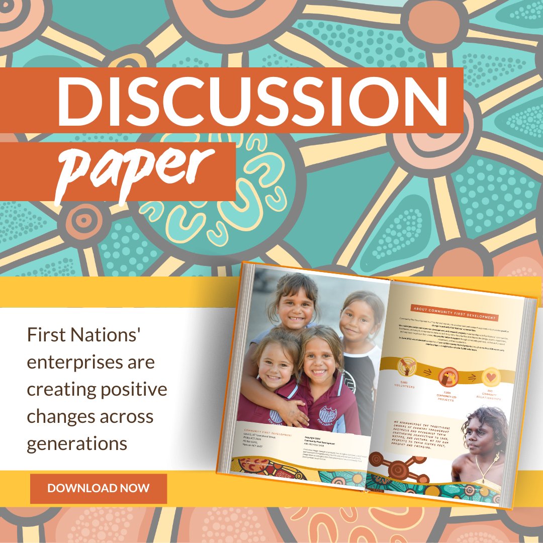 New research paper shows the positive impact of First Nations' community-based enterprises (CBEs) on their communities. Learn more at: communityfirstdevelopment.org.au/community-drea… #KeyFindings #CommunityResearch #CommunityDevelopment #FirstNations
