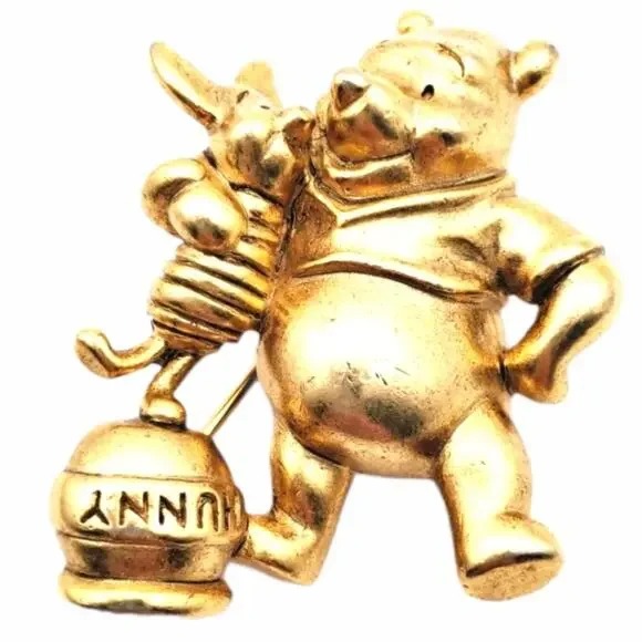 DisneyRevive's tweet photo. ✨ Add some vintage Disney charm with these brooches! From Pooh &amp; Piglet to Mickey Mouse Star Hat, shop now for these rare finds! 🌟 Link in bio. #DisneyBrooches #VintageDisney #PoohAndPiglet #ShopDisney https://t.co/UiRPVK4FUv