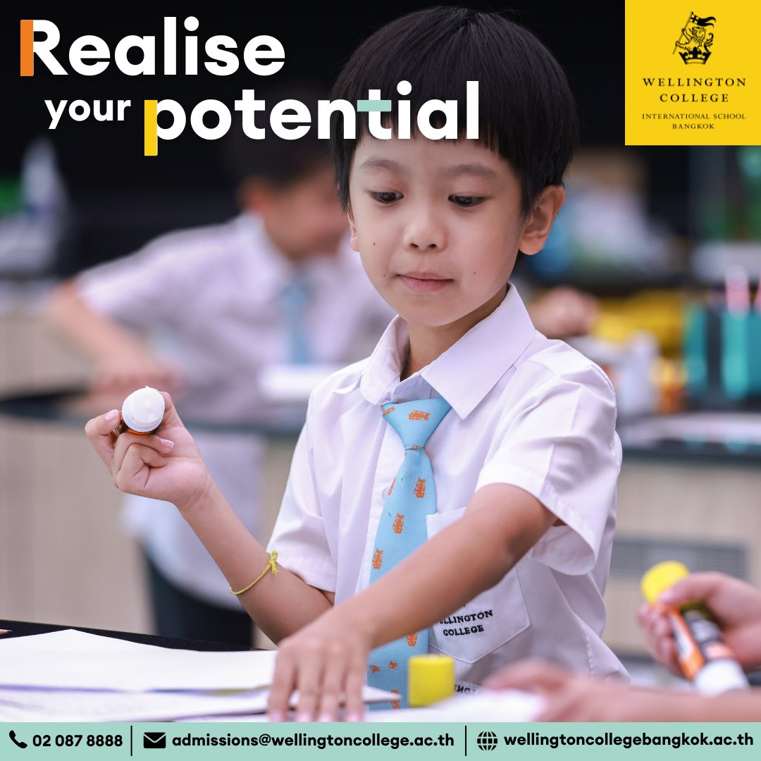 At Wellington College Bangkok we ensure that every child realises their full potential. Whatever their age, whatever their dreams, whatever their passion. We welcome children from 2-18 in search of an outstanding British education in Bangkok. Admissions@wellingtoncollege.ac.th
