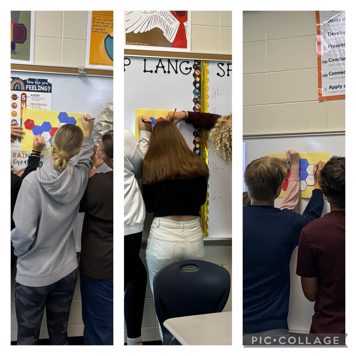 MrsLowe_English's tweet photo. Doing a little hexagonal thinking w/ 3 different articles followed by a chalk talk!
Making connections and analyzing them. @nwhsc1 @TWHS_AP @ShariSwitzer @diagostinotr @ScottFrye37 https://t.co/4SdWhZ2ohl