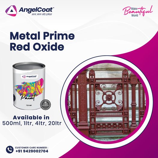 angel_coating's tweet photo. Protect Metal Surfaces with Metal Prime Red Oxide from #angelcoating

Available size: 500ml, 1Ltr,  4Ltr,  20Ltr

📱+91 94290 02704
💬WhatsApp: https://t.co/SBLphjTs5z
🌐https://t.co/so7FpBEMuY

#metalprime #redoxide #finish #paintmanufacturer #indianpaints #paintcompany https://t.co/AuYCoaWTrA
