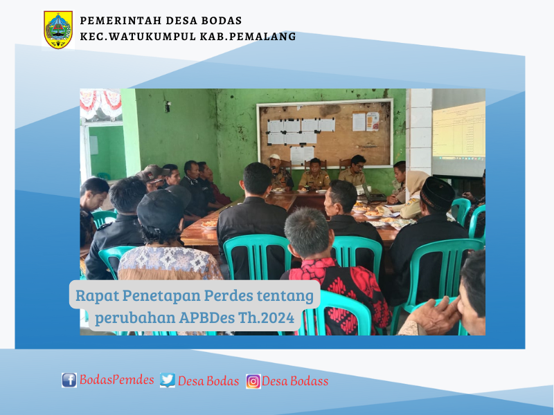 bodaspemdes's tweet photo. Rapat Penetapan Perdes tentang Perubahan APBDes Th.2024 https://t.co/hm2xnJQPgm