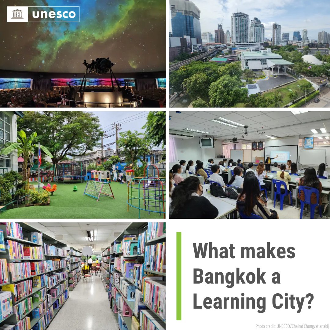 unescobangkok's tweet photo. Bangkok was added to the UNESCO Global Network of Learning Cities earlier in 2024. What makes it a #LearningCity?
@unescobangkok finds out by exploring the diverse learning environment of the city's vibrant Khlong Toei District.
Read: https://t.co/bn1SKzbs4i https://t.co/jXIS9CPIjB