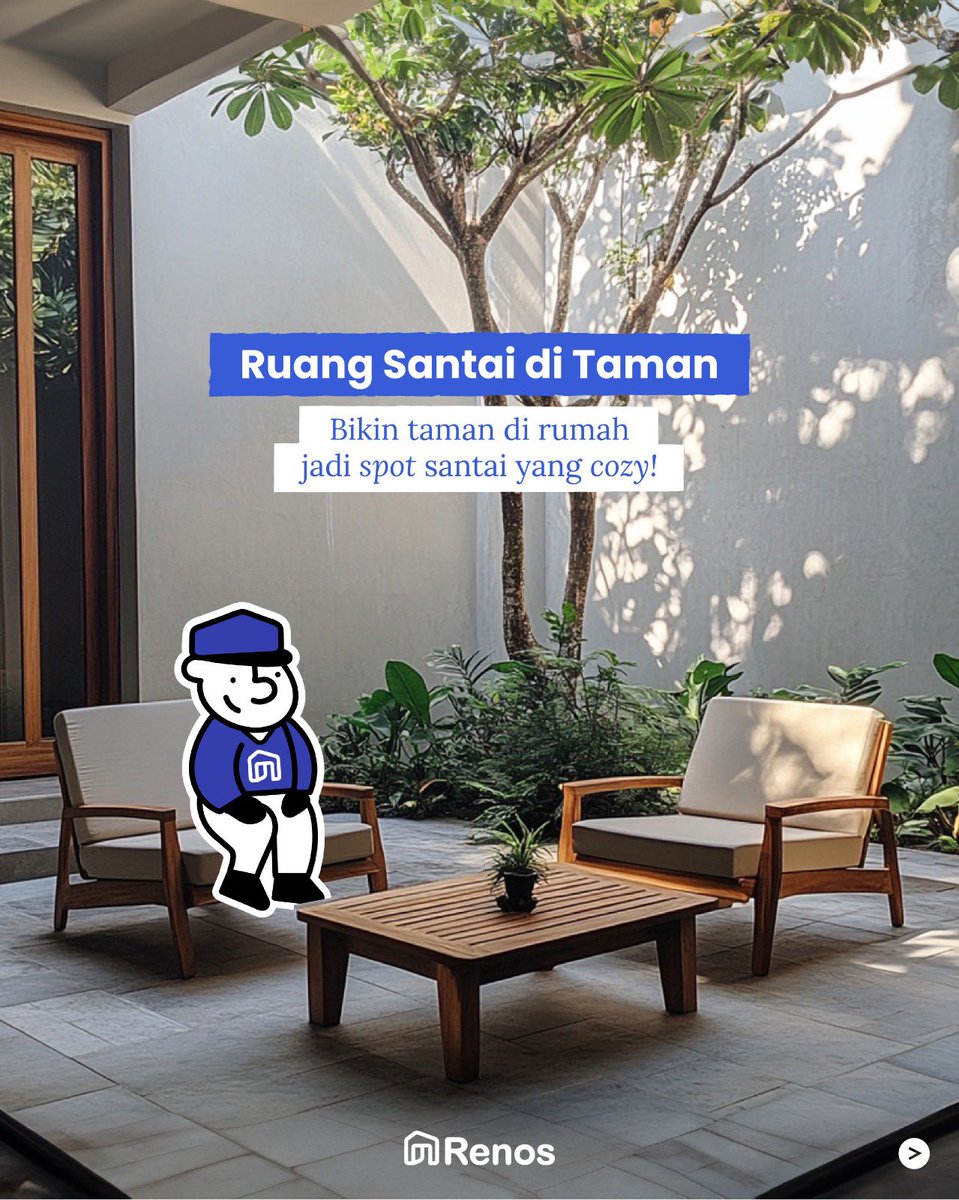 renos_id's tweet photo. Bikin taman di rumah jadi spot santai yang cozy! 🪴🏡
Dengan beberapa sentuhan sederhana, kamu bisa menciptakan area santai yang bikin makin betah di rumah 🥰

Yuk, wujudkan ruang santai impian di taman rumah kamu!

#renos #homeliving #homedecor #homeinspiration #homedesign https://t.co/dgfLsciPz7