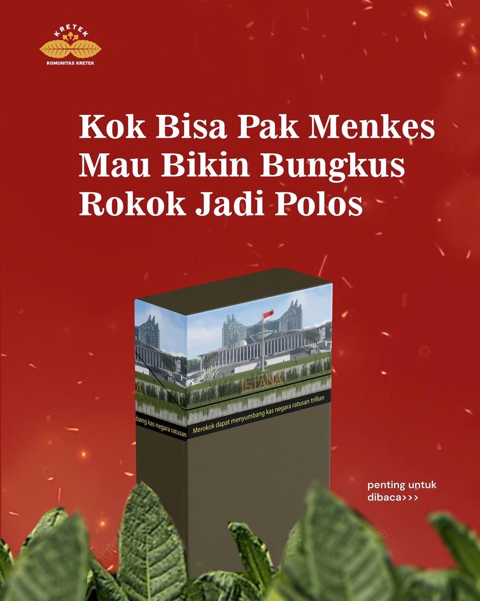 KomunitasKretek's tweet photo. Kok Bisa Pak Menkes, Mau Bikin Bungkus Rokok Jadi Polos

Utas. https://t.co/8mAN69KXpr