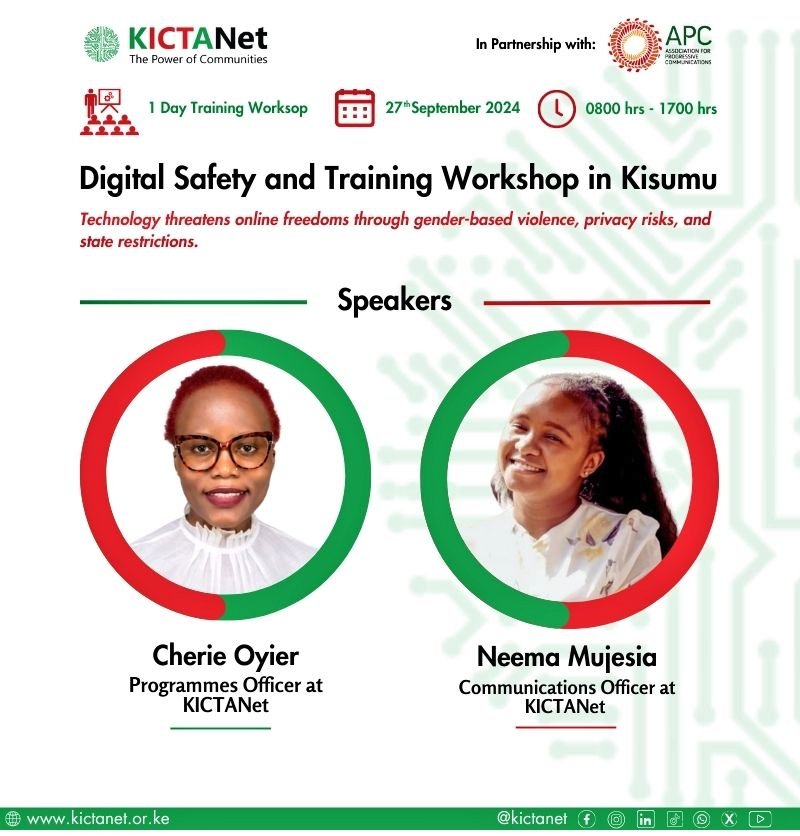 🧵 Kisumu are you ready!

The digital landscape offers opportunities for connection and empowerment, but challenges like gender-based violence and privacy risks disproportionately affect women.

📚 Read more: tinyurl.com/ytrz657r

^NM