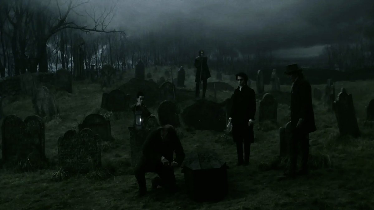deathndhorror's tweet photo. Cemeteries in Tim Burton movies. https://t.co/QzZbmJ9gP9