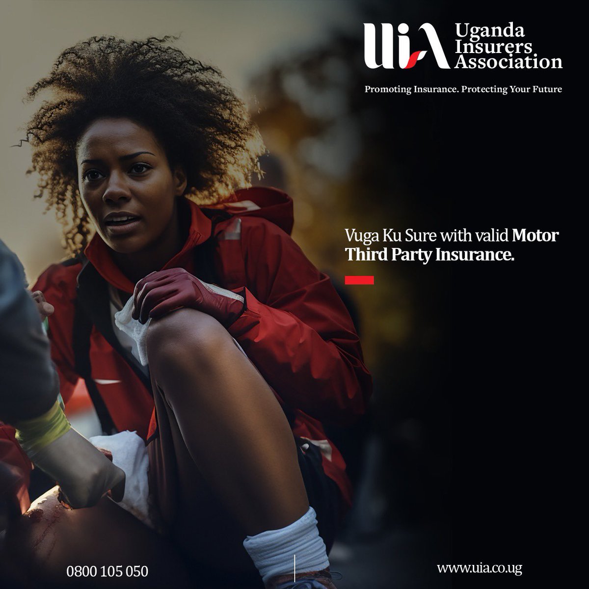 The_UIA's tweet image. ‘I didn’t see you’ doesn’t cut it anymore but can leave you in a financial bind. That’s why, valid Motor Third Party Insurance isn’t just a nice-to-have. It is a must-have. 
 
Get it conveniently via MOMO (*165*4*5*5#) or Airtel Money (*185*7*6*1#)
 
#VugaKuSure #DriveSure