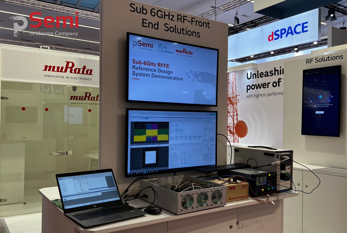 psemi's tweet photo. Heading to EuMW 2024 in Paris? Experience live demos at Murata booth (406F) showcasing advanced Sub-6GHz RF Front-End Solutions by pSemi, Murata, and ETA. Visit booth 406F for cutting-edge tech! #EuMW2024 #pSemi #Murata #RFFrontEnd #Sub6GHz #Innovation https://t.co/dbu61no0Um