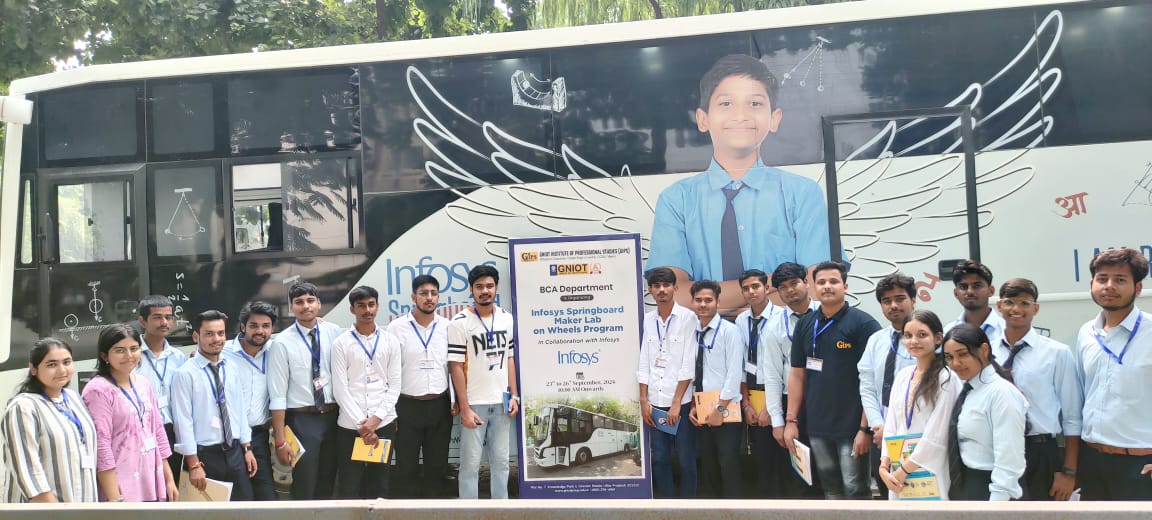 GNIOTCollege's tweet image. GNIOT Institute and Infosys launched the &quot;Maker Lab on Wheels&quot; for first-year BCA students from September 23-26, 2024. The workshop offers hands-on experience in AI, Machine Learning, and IoT through interactive sessions.

#InfosysSpringboard #MakerLabOnWheels #EmergingTech