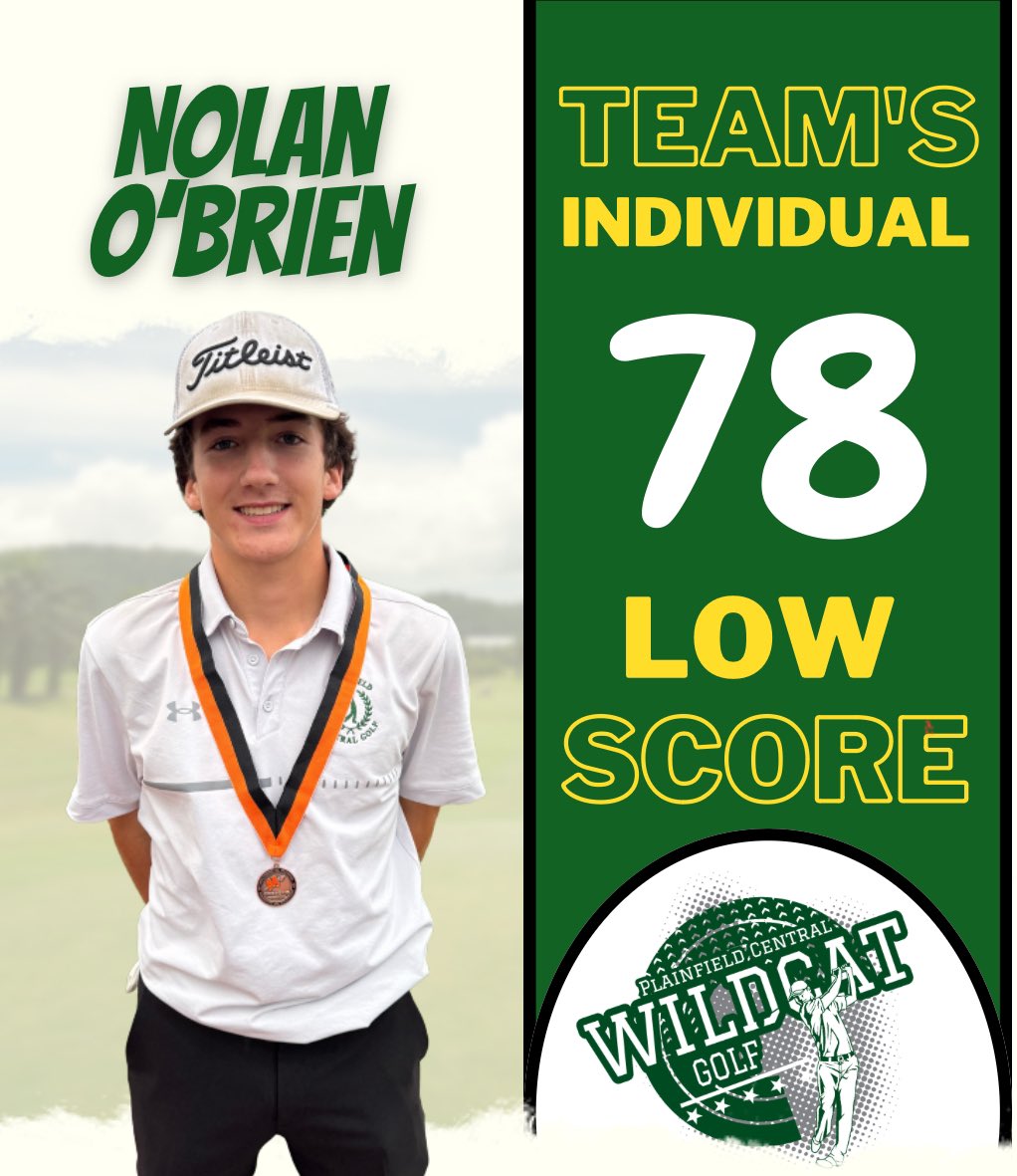 Congrats to Nolan O’Brien for his 6th place finish at today’s Minooka Invite!  Nolan led the team with a 78.  Other top team scorers were:  Maddox Conner (86), Anthony Zymali (88), and Anthony Battaglia (90).
