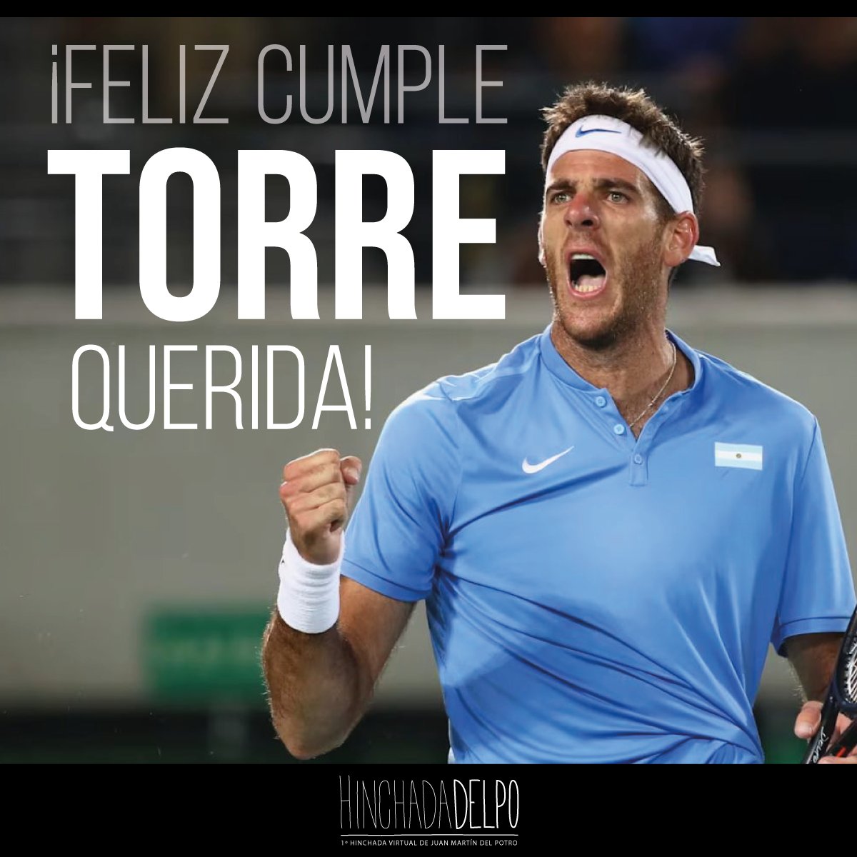 Queremos desearte una vez más una feliz vida <a href="/delpotrojuan/">Juan M. del Potro</a> ! Siempre en nuestros corazones como nuestra querida Torre de Tandil! ❤️

Un cálido abrazo de esta Hinchada que será por siempre TU hinchada en cada paso que des, dentro y fuera de la cancha! 😊

#delpotro #delpo