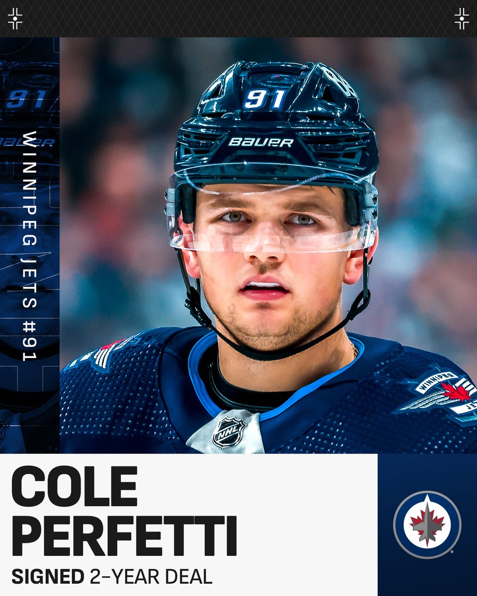 SIGNED 📝

Cole Perfetti has signed a two-year contract with the <a href="/NHLJets/">Winnipeg Jets</a>!