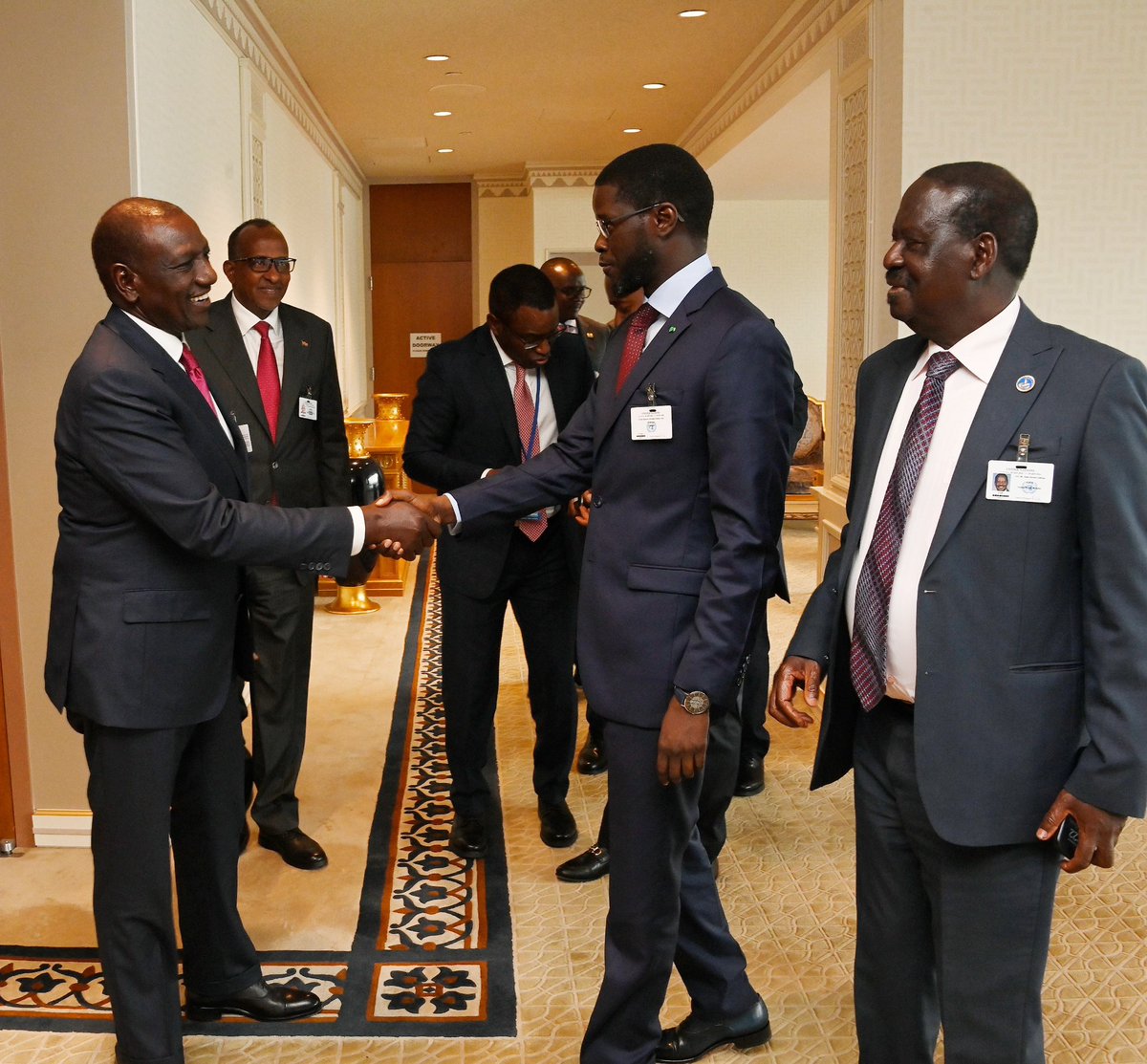 WilliamsRuto's tweet photo. We will deepen our ties with Senegal to advance shared goals in peace, development and continental integration.

In New York, discussed Raila Odinga’s bid for the African Union Commission Chairperson with President @PR_Diomaye of Senegal. https://t.co/MVrfKQgnBU