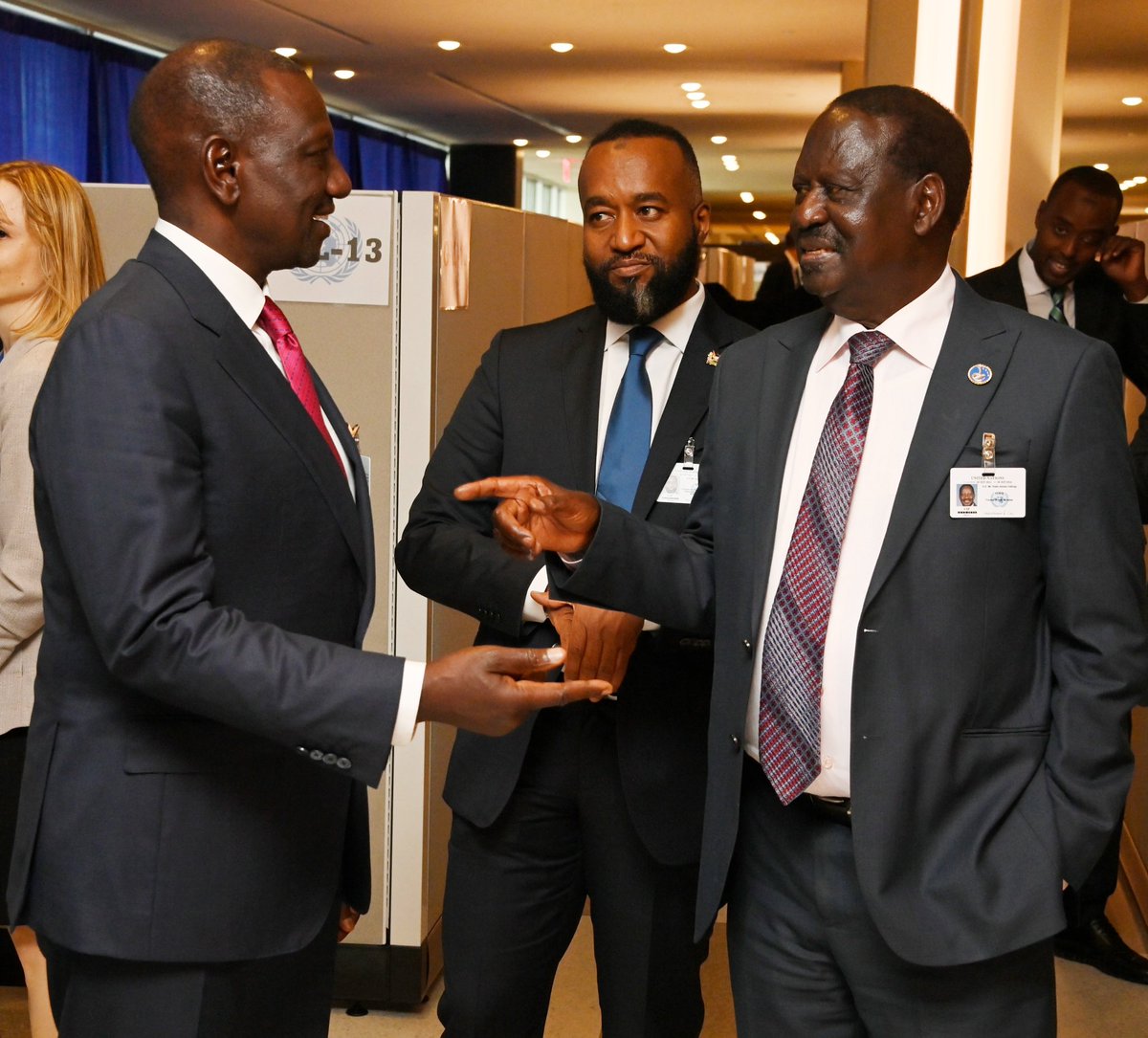 WilliamsRuto's tweet photo. We will deepen our ties with Senegal to advance shared goals in peace, development and continental integration.

In New York, discussed Raila Odinga’s bid for the African Union Commission Chairperson with President @PR_Diomaye of Senegal. https://t.co/MVrfKQgnBU