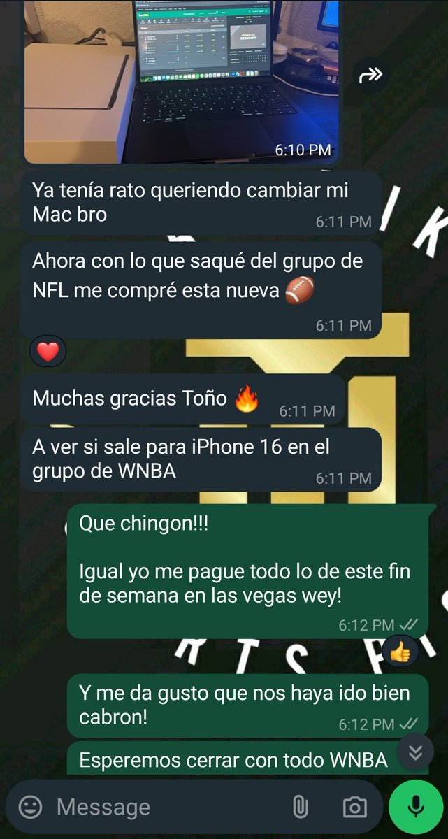 Tigpha's tweet photo. A esto me refiero cuando hay ganancias hay que disfrutarlas!
Y me da gusto que sin tratar de hacer Reto para comprarnos algo terminamos arriba 147%
🚨Que bueno que cerramos antes de fin de mes el #NFLtigphaVIP porque esta la "Mafia" a todo lo que da 🤣
Exito a todos en este cierre de mes!