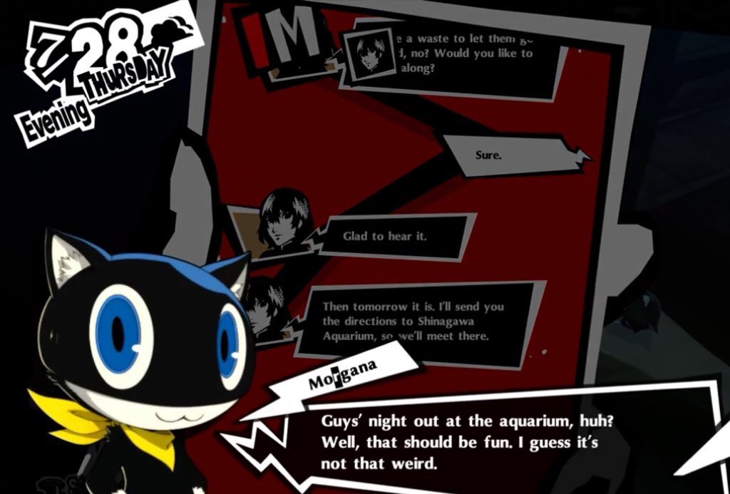 winteryournight's tweet photo. the damn cat getting progressively less homophobic in p5 is peak character development ong https://t.co/cB90iOAJfX